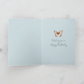 花束 ブルーベリー カップケーキ 誕生日 カード (内部)