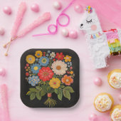 花束 ペーパープレート (パーティー)