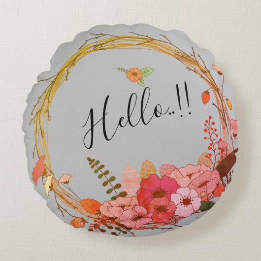 花束 ラウンドクッション (正面)