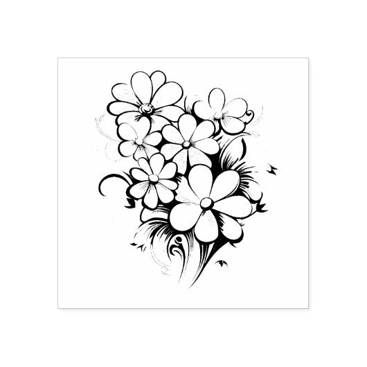 花束 ラバースタンプ (インプリント)