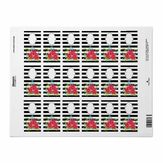 花束 ラベル (フルシート)
