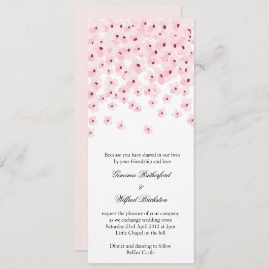 花束 招待状 (正面/裏面)