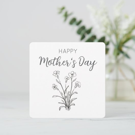 花束 母の日のお祝い シーズンカード (スタンド正面)
