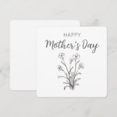 花束 母の日のお祝い シーズンカード (正面/裏面)