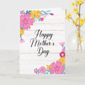 花束 母の日 カード (黄色い花)