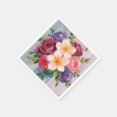 花束 水彩花卉画 スタンダードカクテルナプキン (角)