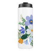 花束 紫 オレンジ タンブラー (正面)