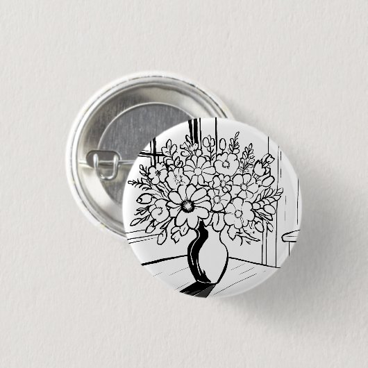 花束 缶バッジ (正面&裏面)