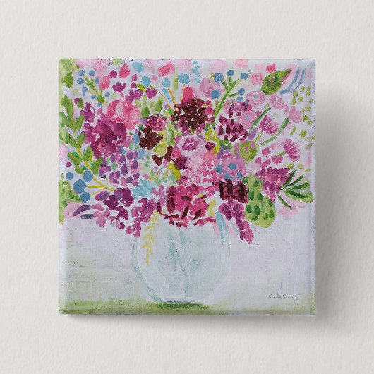 花束 缶バッジ (正面)