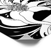 花束 自然 花 インク塗り絵ページ ポスター (角)
