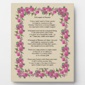 「花束」詩8 x 10イーゼルのプラークに フォトプラーク (正面)