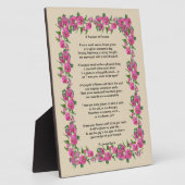 「花束」詩8 x 10イーゼルのプラークに フォトプラーク (側面)