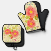 花束 鍋つかみ&鍋敷きセット (正面/裏面)