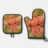 "花束" 鍋つかみ&鍋敷きセット (正面)