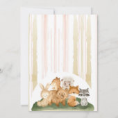 花林動物予算Oh男の子ベビーシャワー 招待状 (裏面)