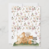 花林動物予算Oh赤ちゃんシャワー 招待状 (裏面)