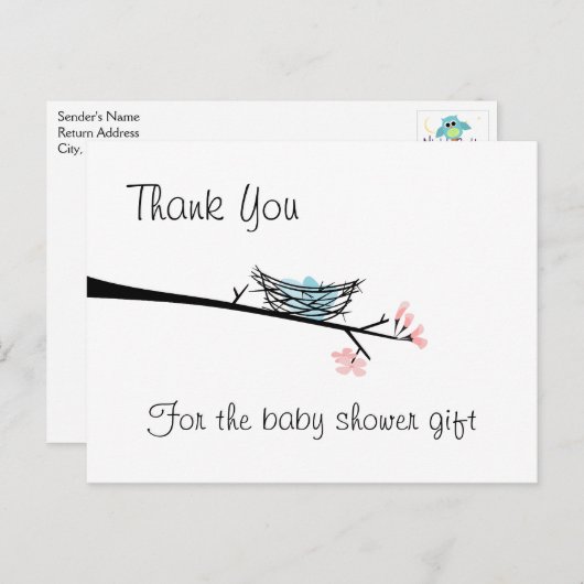 花枝とネストサンキューハガキ ポストカード (正面/裏面)
