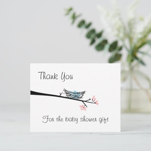 花枝とネストサンキューハガキ ポストカード (スタンド正面)