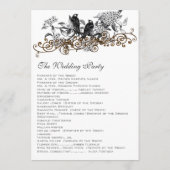 【花枝】ヴィンテージ ラブバード ウェディング 招待 プログラム (裏面)