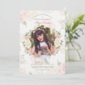 花枠の水彩写真招待状 招待状 (スタンド正面)