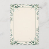花枠ウェディング詳細カード | エレガントなホワイト エンクロージャーカード (裏面)