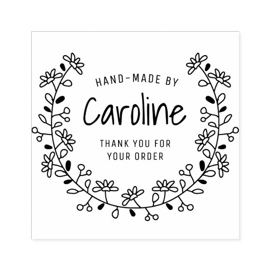 花枠台本の手作り ラバースタンプ (インプリント)