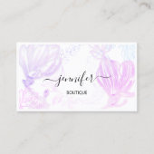 花枠QRコードカスタムロゴピンク白 名刺 (正面)