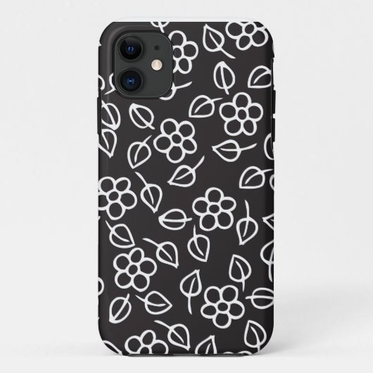 花柄および葉 Case-Mate iPhoneケース (裏面)
