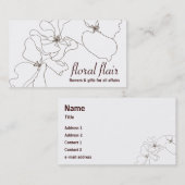 花柄かギフトショップの名刺 名刺 (正面/裏面)