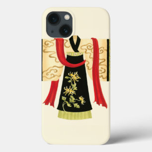 花柄が付いている伝統的で日本のな着物 iPhone 13ケース