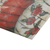 花柄が付いている旧正月のランタン カッティングボード (角)