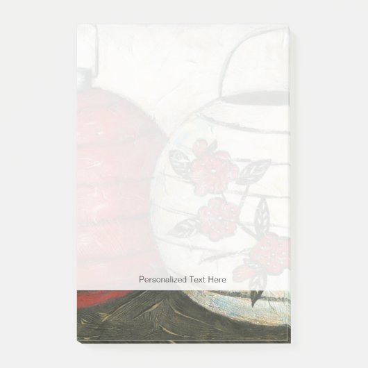 花柄が付いている旧正月のランタン ポストイット (正面)