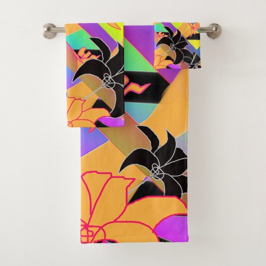 花柄が織りなす優雅さ バスタオルセット (インサイチュ)