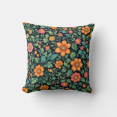 花柄だ クッション (正面)