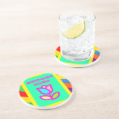 花柄とのストライプウェルカムホーム コースター (側面)