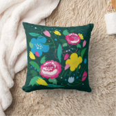 花柄とカラフル花束。 クッション (ブランケット)