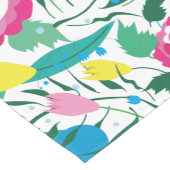 花柄とカラフル花束。 ショートテーブルランナー (コーナー)