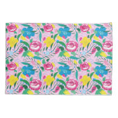 花柄とカラフル花束。 枕カバー (裏面)