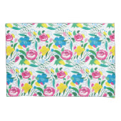 花柄とカラフル花束。 枕カバー (正面)