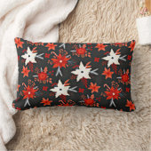 花柄と紅白–11438 ランバークッション (ブランケット)