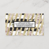 花柄と金箔ストライプ品 名刺 (裏面)