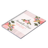 花柄のばら色のハンガーの戸棚のファッションのブティック ノートブック (左側)