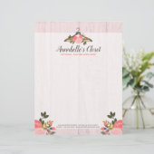 花柄のばら色のハンガーの戸棚のファッションのブティック レターヘッド (スタンド正面)