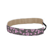 花柄のばら色の背景 アスレチックヘッドバンド (右)