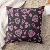 花柄のばら色の背景 クッション (ブランケット)