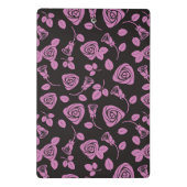 花柄のばら色の背景 ミニクリップボード (裏面)