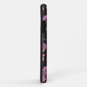 花柄のばら色の背景 Case-Mate iPhoneケース (裏面/右)