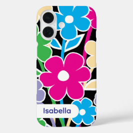 花柄のカラフルなデザインがおしゃれなiPhoneケース iPhone 16ケース