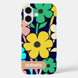 花柄のカラフルなデザインがおしゃれなiPhoneケース iPhone 16ケース