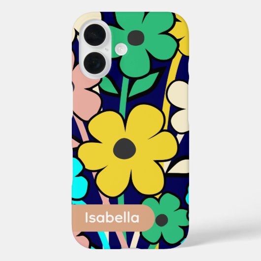 花柄のカラフルなデザインがおしゃれなiPhoneケース Case-Mate iPhoneケース (裏面)